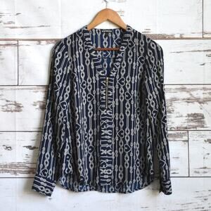 EXPRESS  Women's Heart & Rope Print Blouse Size XS